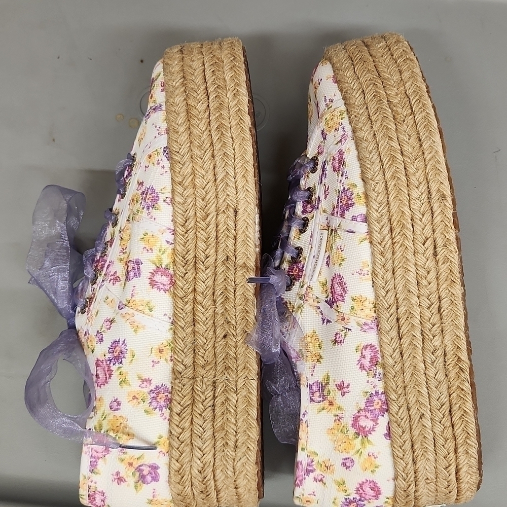 𝅺loveshackfancy superga women's size 39.5 EUC tropical sunset - Picture 4 of 8